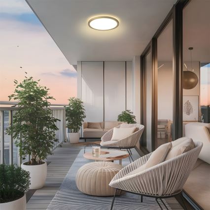 Brilagi - ULTRA SLIM LED-vannitoa laevalgusti, LED/12W/230V, Ø 22,5 cm, kuldne, IP54