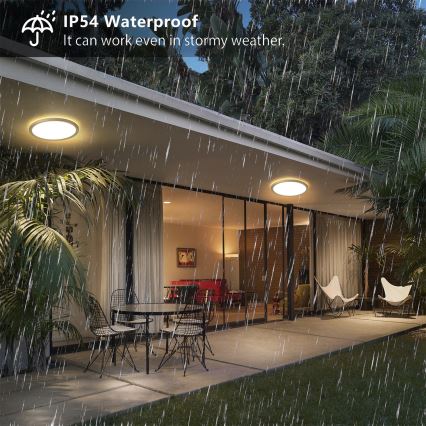 Brilagi - ULTRA SLIM LED-vannitoa laevalgusti, LED/12W/230V, Ø 22,5 cm, kuldne, IP54