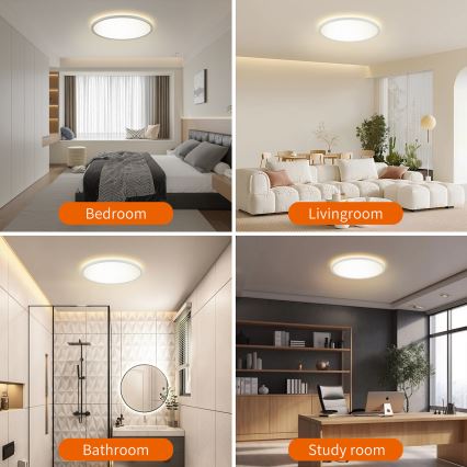 Brilagi - LED reguleeritav laelamp ULTRA SLIM LED/24W/230V 2700-6500K läbimõõt 42 cm valge + kaugjuhtimispult