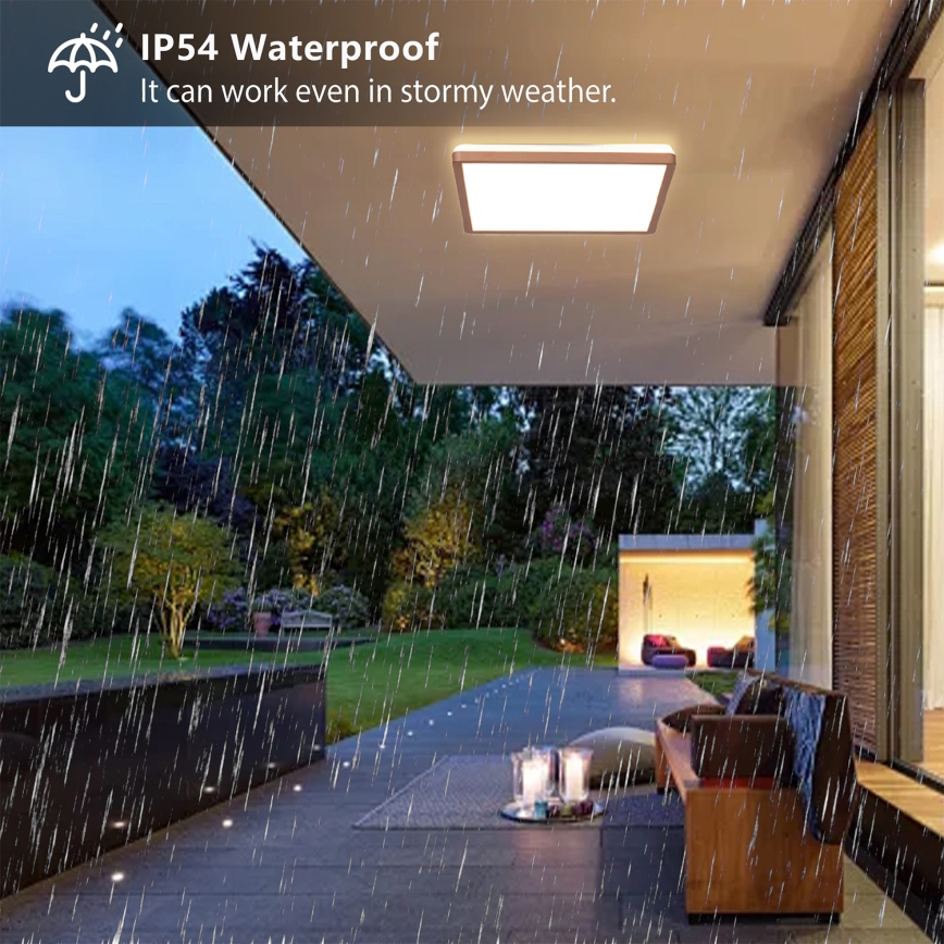 Brilagi - ULTRA SLIM LED-vannitoa laelamp 24W/230V 42x42 cm roosakuldne IP54