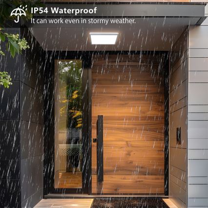 Brilagi - LED-vannitoa laevalgusti ULTRA SLIM LED/24W/230V 42x42 cm hõbedane IP54