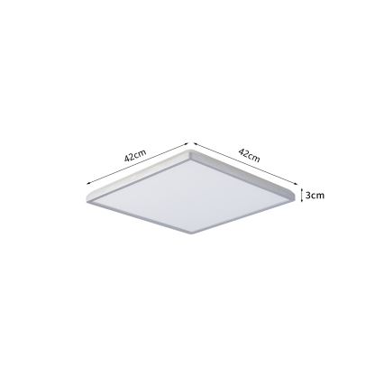Brilagi - LED-vannitoa laevalgusti ULTRA SLIM LED/24W/230V 42x42 cm hõbedane IP54