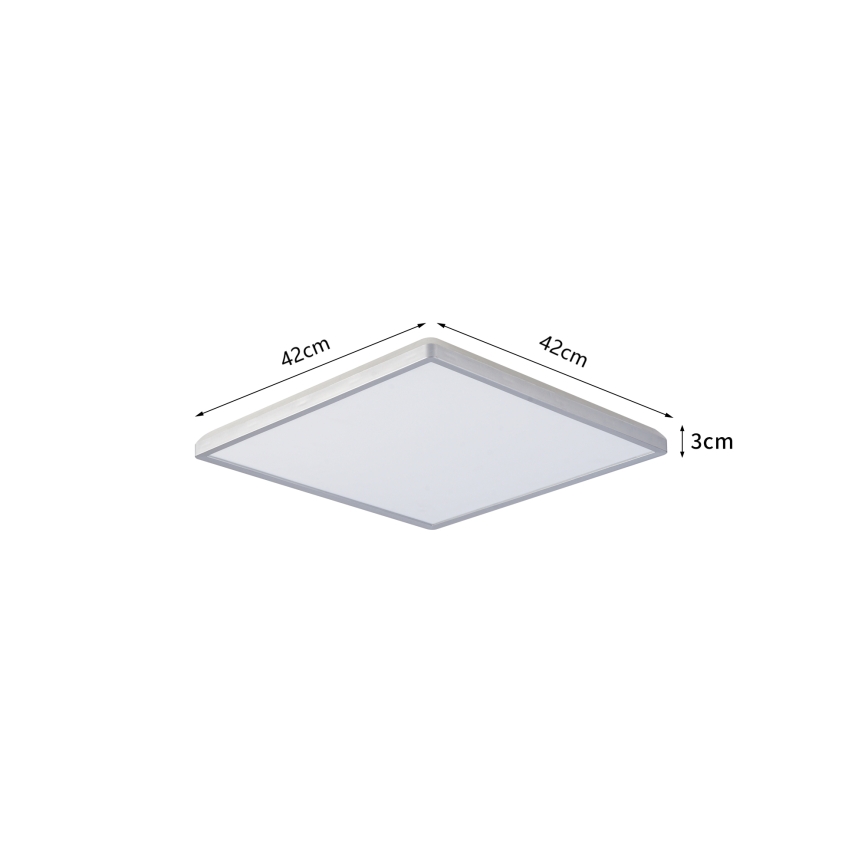 Brilagi - LED-vannitoa laevalgusti ULTRA SLIM LED/24W/230V 42x42 cm hõbedane IP54