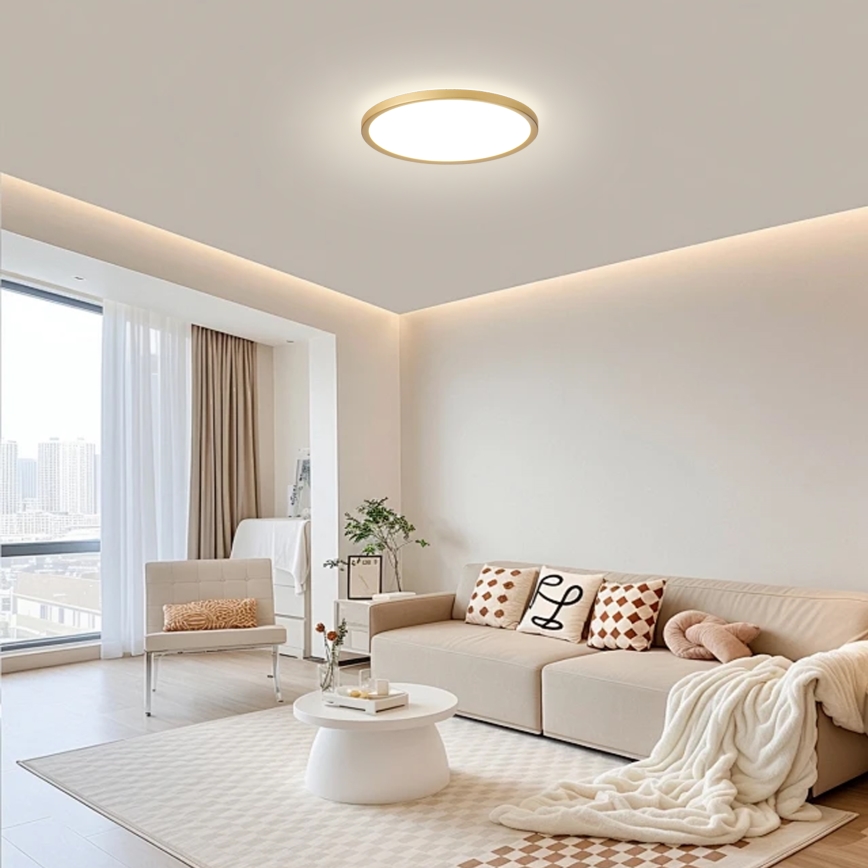 Brilagi - ULTRA SLIM LED vannitoa laevalgusti LED/18W/230V Ø 30 cm kuldne IP54