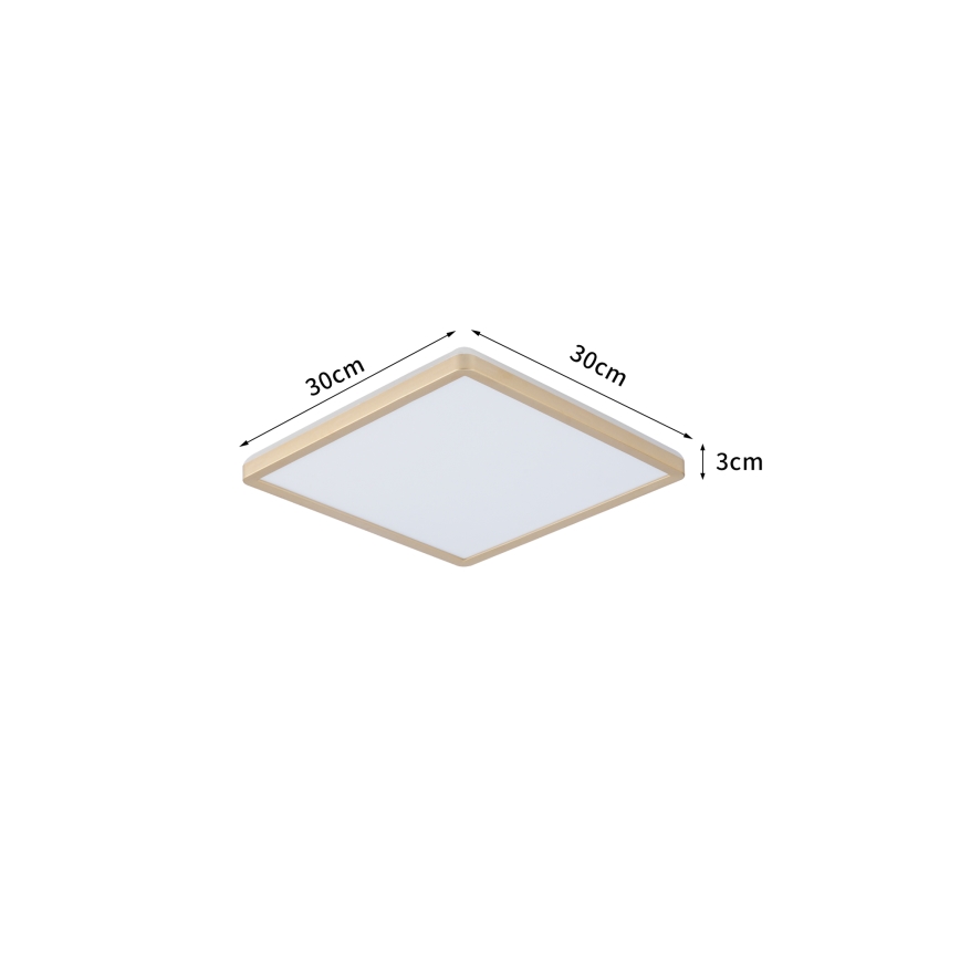 Brilagi - ULTRA SLIM vannitoa LED laevalgusti 18W/230V 30x30 cm kuldne IP54