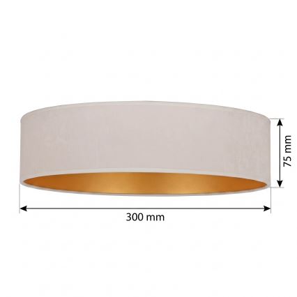 BRILAGI - Universaalne asenduslambivari VELVET Ø 30 cm kreemne/kuldne