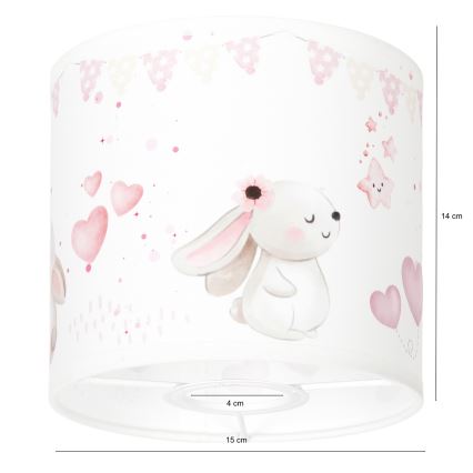 BRILAGI - Universaalne BOBO E27 lambivari, läbimõõt 15 cm, kreemjas/jänestega