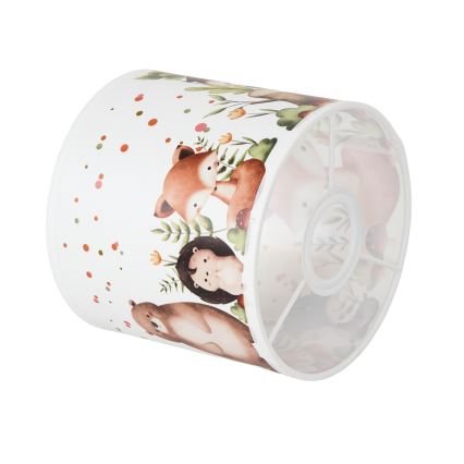 BRILAGI - universaalne lambivari BOBO E27, läbimõõduga 15 cm, valge/loomamustriga