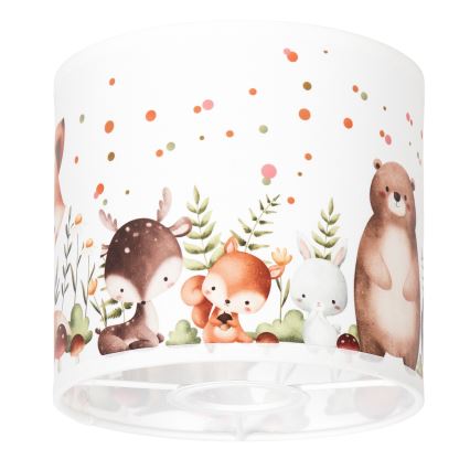 BRILAGI - universaalne lambivari BOBO E27, läbimõõduga 15 cm, valge/loomamustriga