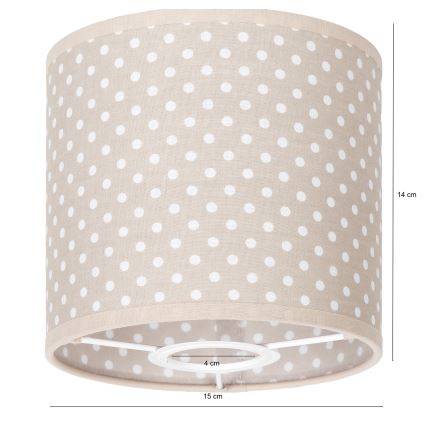 BRILAGI - Universaalne lambivari BOBO E27, läbimõõt 15 cm, beež/täpiline