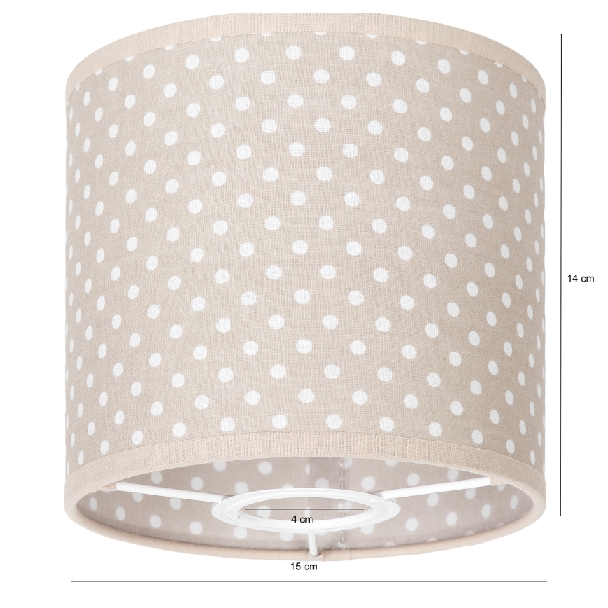 BRILAGI - Universaalne lambivari BOBO E27, läbimõõt 15 cm, beež/täpiline