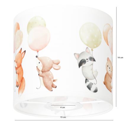 BRILAGI - Universaalne lambivari BOBO E27 läbimõõt 15 cm valge/loomamustriga