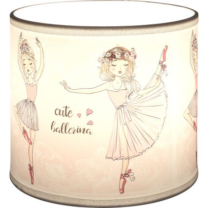 BRILAGI - Universaalne lambivari BOBO E27 läbimõõt 15 cm valge/roosa/baleriinid