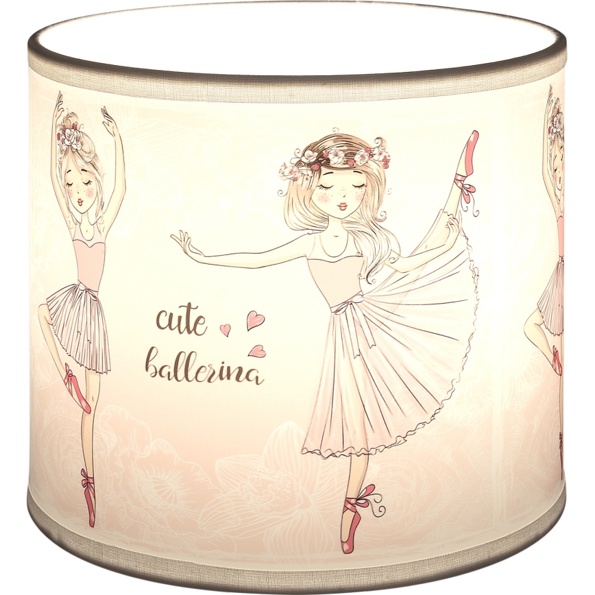 BRILAGI - Universaalne lambivari BOBO E27 läbimõõt 15 cm valge/roosa/baleriinid