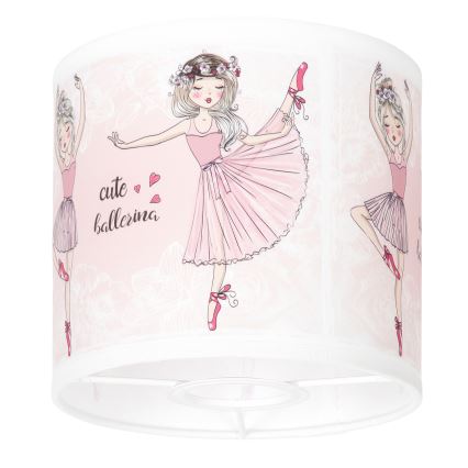 BRILAGI - Universaalne lambivari BOBO E27 läbimõõt 15 cm valge/roosa/baleriinid