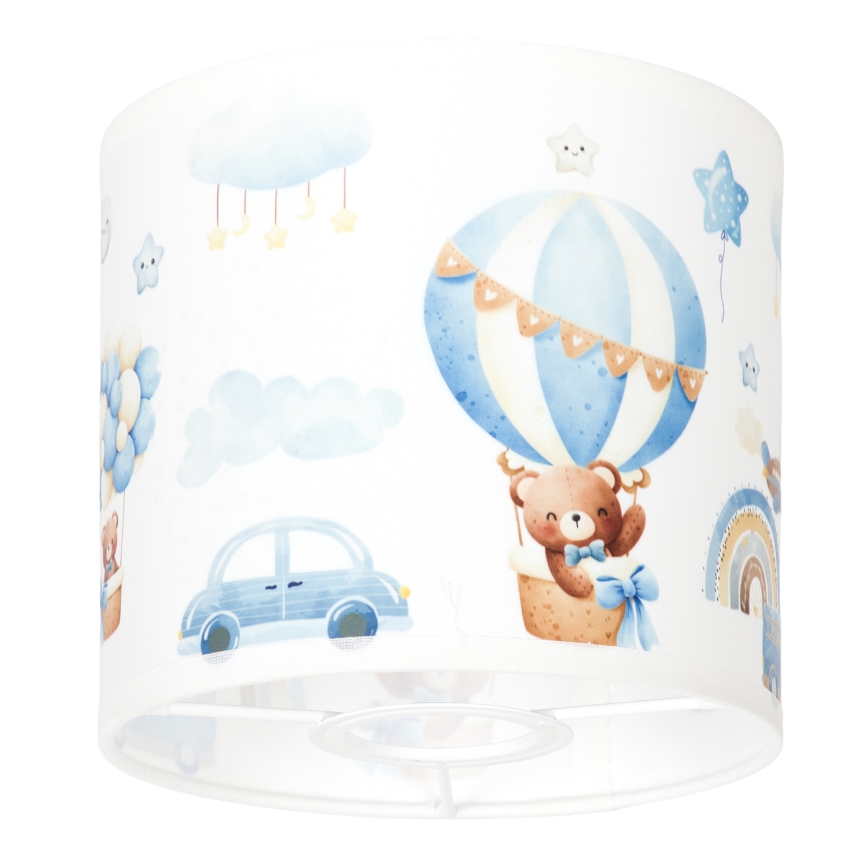 BRILAGI - Universaalne lambivari BOBO E27, läbimõõt 15 cm, valge/sinine/karumustriga