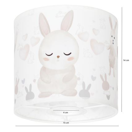 BRILAGI - Universaalne lambivari BOBO E27 Ø 15 cm valge/jänesemustriga