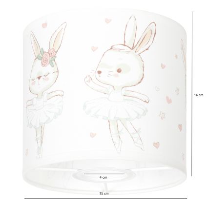 BRILAGI - Universaalne lambivari BOBO E27 Ø 15 cm valge/jänestega