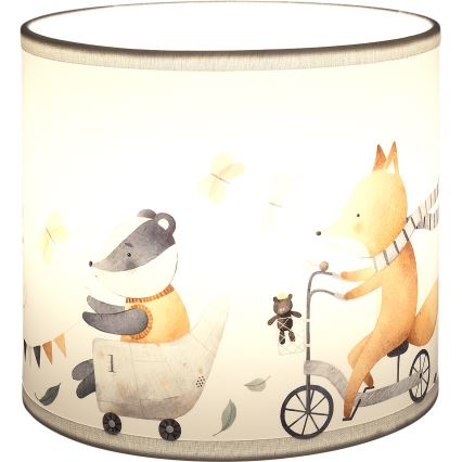 BRILAGI - universaalne lambivari BOBO E27, Ø 15 cm, valge/loomakujundusega