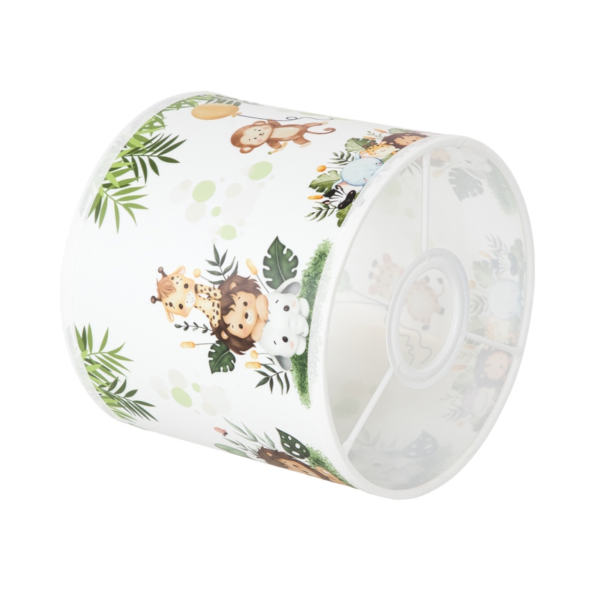 BRILAGI - Universaalne lambivarjuk BOBO E27, läbimõõt 15 cm, valge/roheline/džungel
