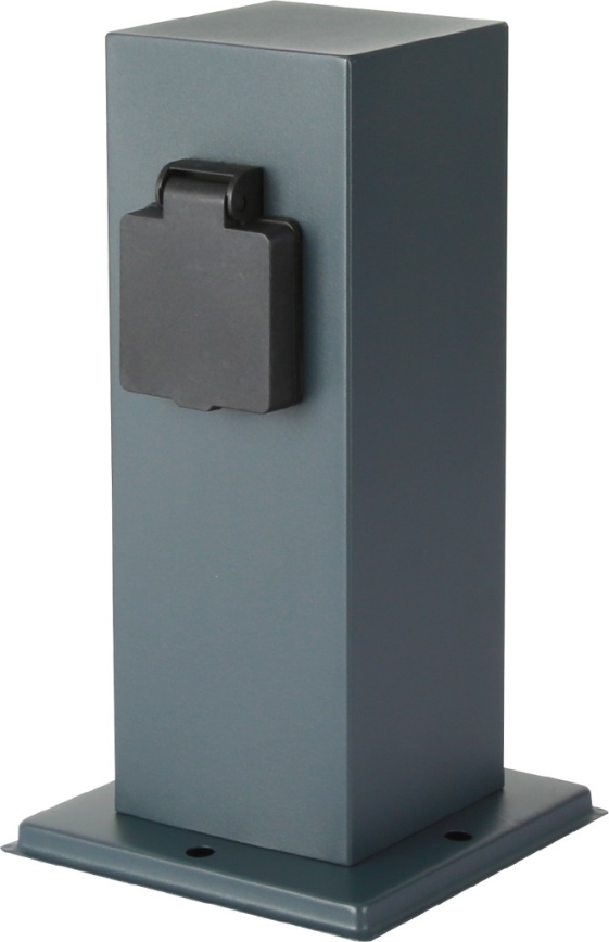 Brilagi - Väli pistikupesadega torn PILLAR 1Z SCHUKO 230V IP44 antratsiit