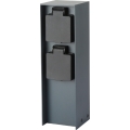Brilagi - Väli pistikupesadega torn PILLAR 2Z SCHUKO 230V IP44 antratsiit