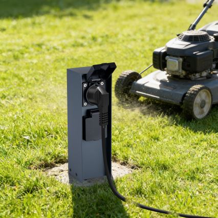 BRILAGI - Väli pistikupesadega torn PILLAR 2Z SCHUKO 230V IP44 antratsiit
