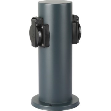 Brilagi - Väli pistikupesadega torn PILLAR 2Z SCHUKO 230V IP44 antratsiit