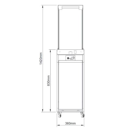 Brilagi - Väline gaasikamin FLARO GAS 142x36 cm 8kW 1xAAA must + kaitsekate