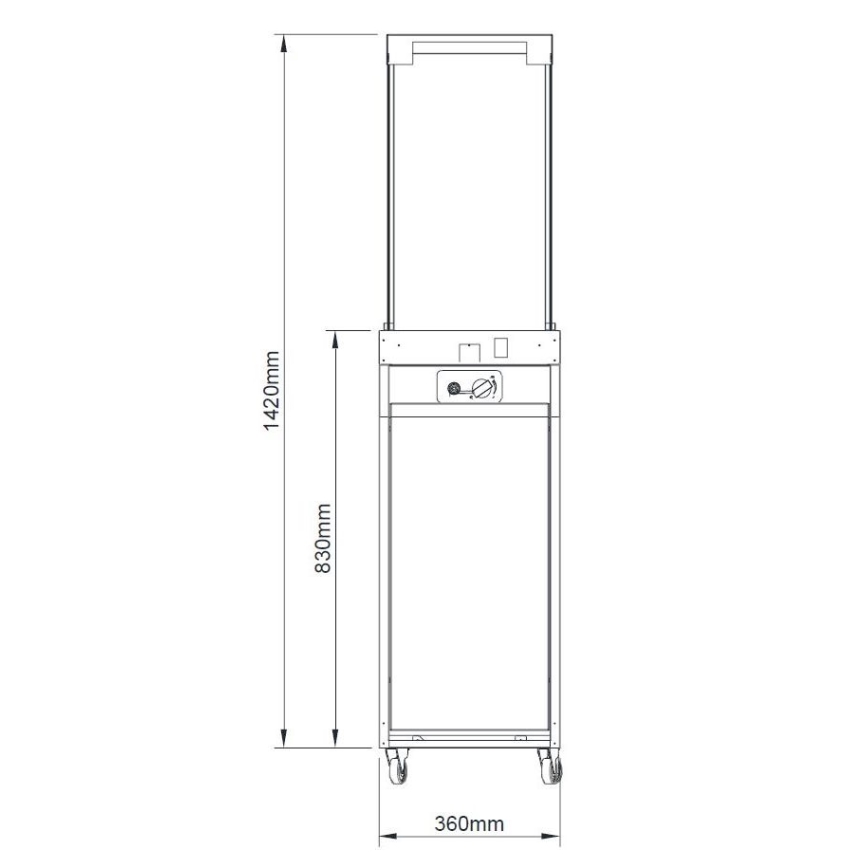 Brilagi - Väline gaasikamin FLARO GAS 142x36 cm 8kW 1xAAA must + kaitsekate