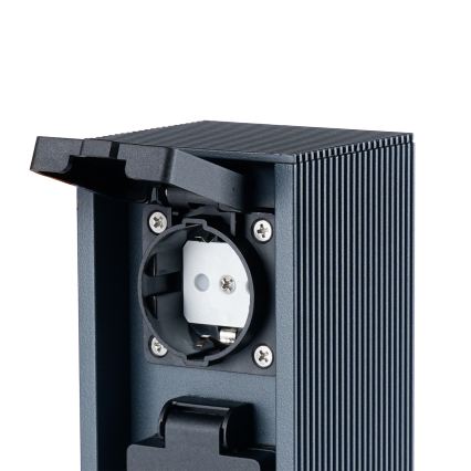 Brilagi - Välipistikupost PILLAR 2× SCHUKO 230V IP44 antratsiit