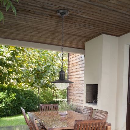 Brilagi - välirippvalgusti MOLDE 1xE27/60W IP44 must