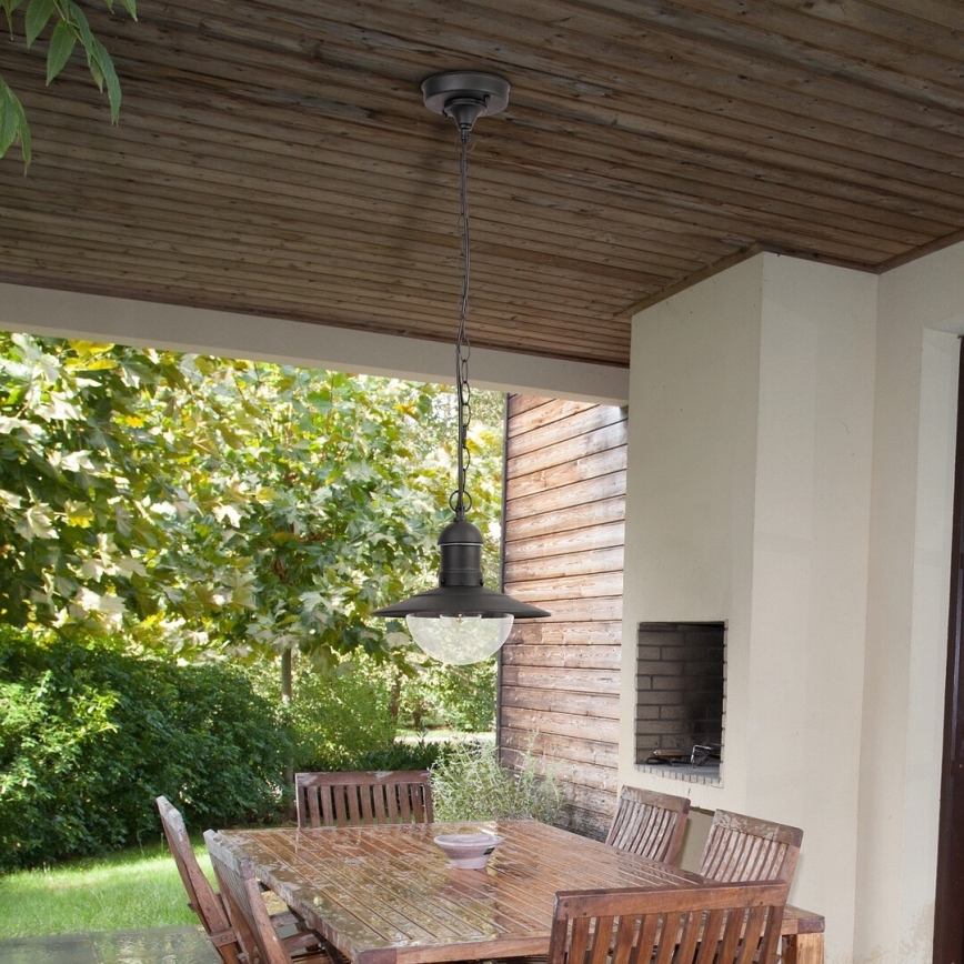 Brilagi - välirippvalgusti MOLDE 1xE27/60W IP44 must