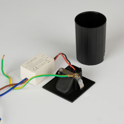 Brilagi - välis-süvistatav LED-valgusti STAIRDOT LED/2W/230V must IP65 ruudukujuline