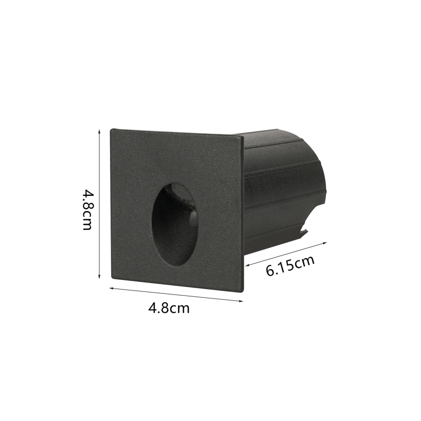 Brilagi - välis-süvistatav LED-valgusti STAIRDOT LED/2W/230V must IP65 ruudukujuline