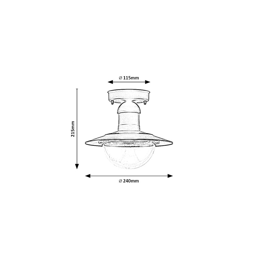 Brilagi - Välislaevalgusti MOLDE 1xE27/60W IP44 must
