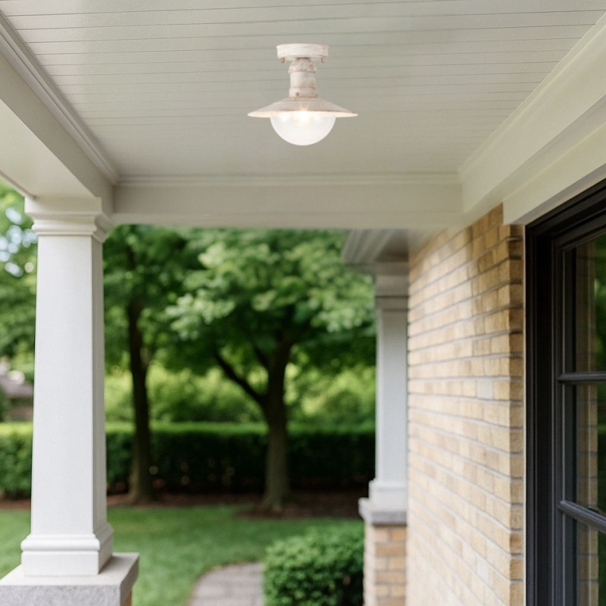 Brilagi - Välislaevalgusti MOLDE 1xE27/60W IP44 valge/patina