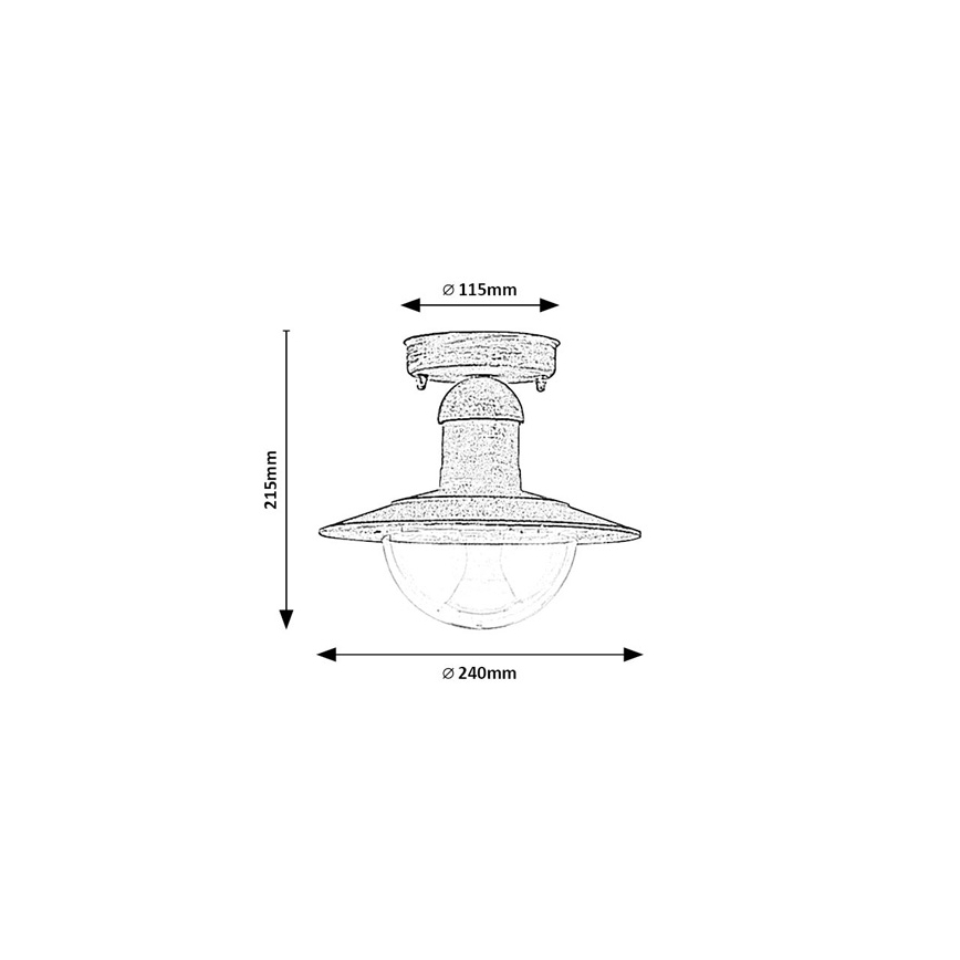 Brilagi - Välislaevalgusti MOLDE 1xE27/60W IP44 valge/patina