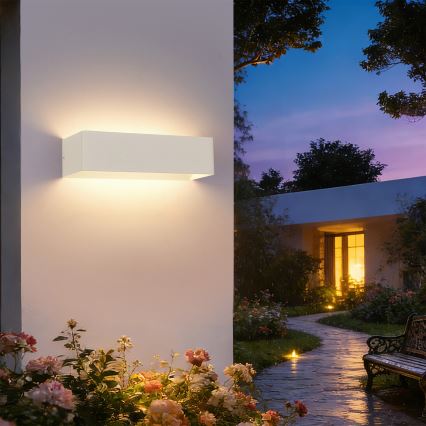Brilagi - Välisseinale paigaldatav LED-seinalamp DONNANI LED/12W/230V 30 cm valge IP44