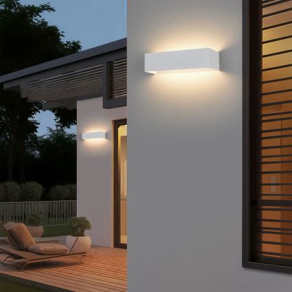 Brilagi - Välisseinale paigaldatav LED-seinalamp DONNANI LED/12W/230V 30 cm valge IP44