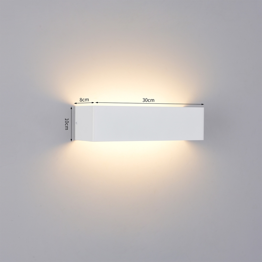 Brilagi - Välisseinale paigaldatav LED-seinalamp DONNANI LED/12W/230V 30 cm valge IP44