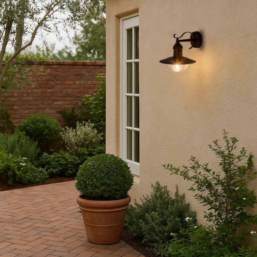 Brilagi - Välisseinale paigaldatav seinavalgusti MOLDE 1xE27/60W/230V IP44 must