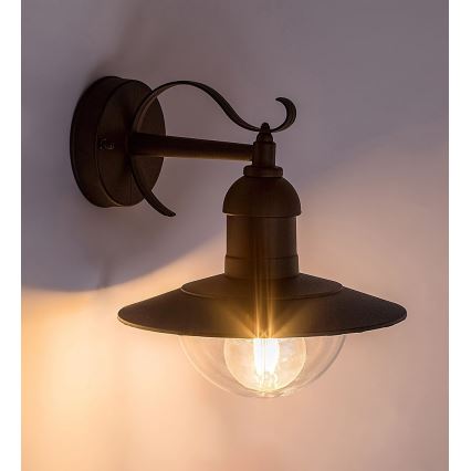 Brilagi - Välisseinale paigaldatav seinavalgusti MOLDE 1xE27/60W/230V IP44 must