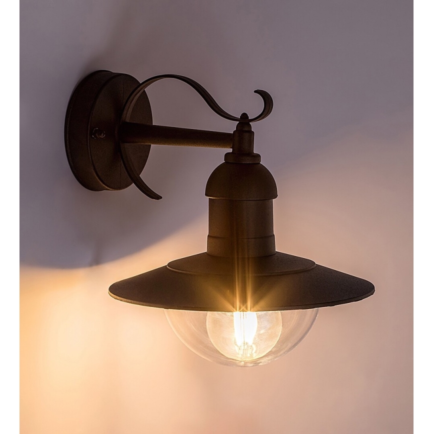Brilagi - Välisseinale paigaldatav seinavalgusti MOLDE 1xE27/60W/230V IP44 must