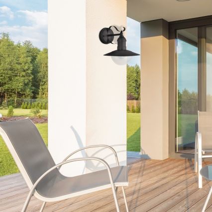 Brilagi - Välisseinale paigaldatav seinavalgusti MOLDE 1xE27/60W/230V IP44 must