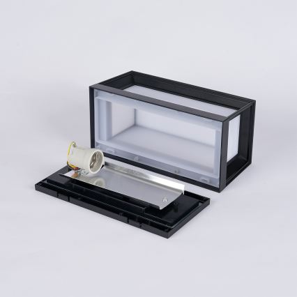 Brilagi - Välisseinale paigaldatav seinavalgusti PARKER 1xE27/60W/230V must IP44