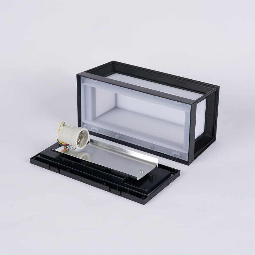 Brilagi - Välisseinale paigaldatav seinavalgusti PARKER 1xE27/60W/230V must IP44