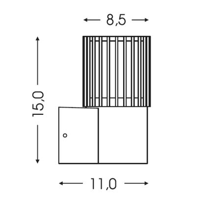 BRILAGI - Välisseinavalgusti ARMOR 1xGU10/35W/230V IP44 antratsiit