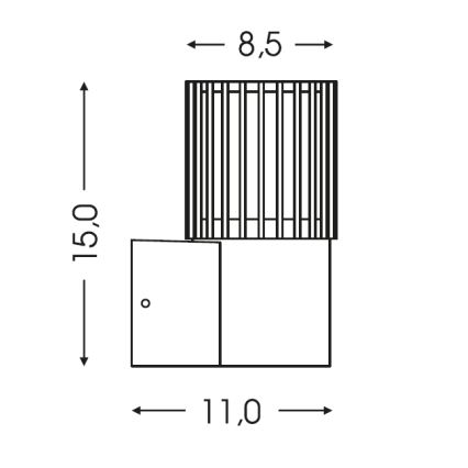 BRILAGI - Välisseinavalgusti ARMOR 1xGU10/35W/230V IP44 hall
