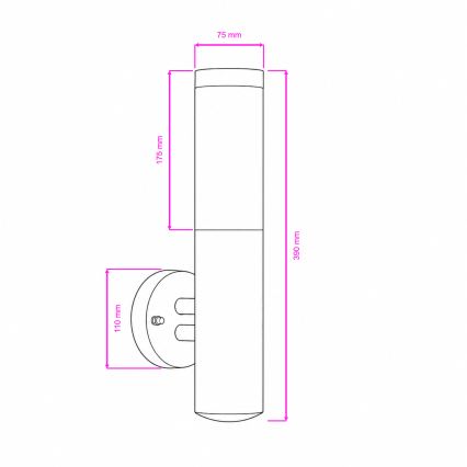 BRILAGI - välisseinavalgusti ELIA 1xE27/20W/230V IP44 mattkroom